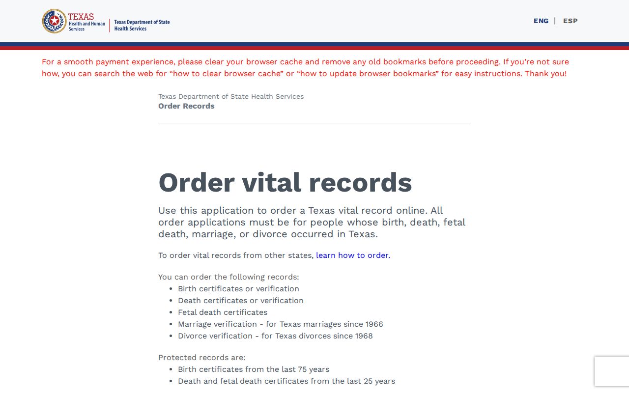 Marshall residents directory Texas vital records order screen